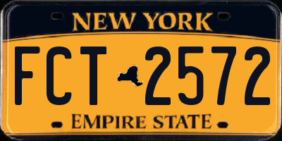 NY license plate FCT2572