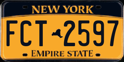 NY license plate FCT2597