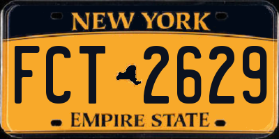 NY license plate FCT2629