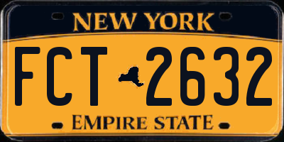 NY license plate FCT2632