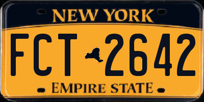 NY license plate FCT2642