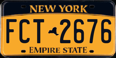 NY license plate FCT2676