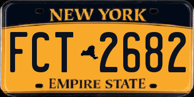 NY license plate FCT2682