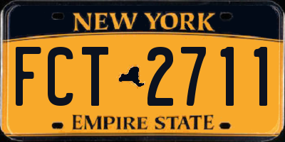 NY license plate FCT2711