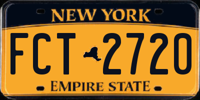 NY license plate FCT2720