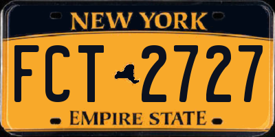 NY license plate FCT2727