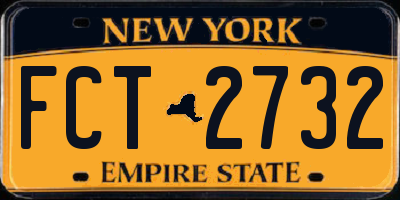 NY license plate FCT2732