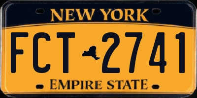 NY license plate FCT2741