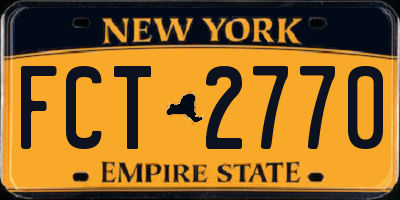 NY license plate FCT2770