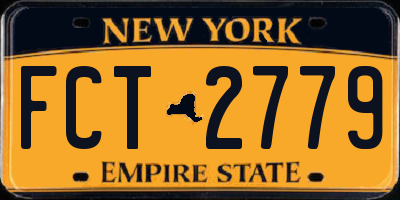 NY license plate FCT2779