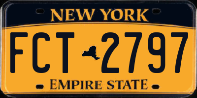 NY license plate FCT2797