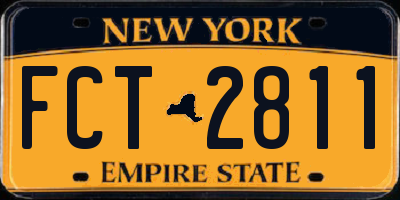 NY license plate FCT2811