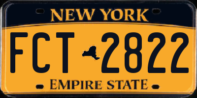 NY license plate FCT2822