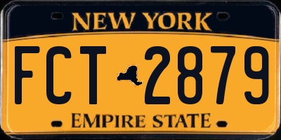 NY license plate FCT2879