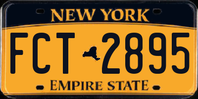 NY license plate FCT2895