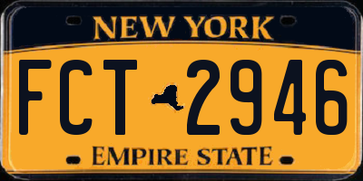 NY license plate FCT2946