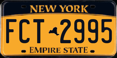 NY license plate FCT2995