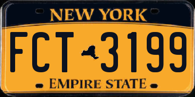 NY license plate FCT3199