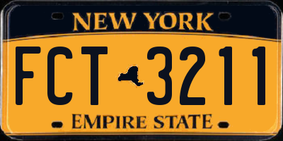 NY license plate FCT3211