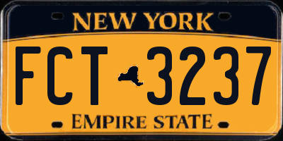 NY license plate FCT3237