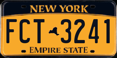 NY license plate FCT3241