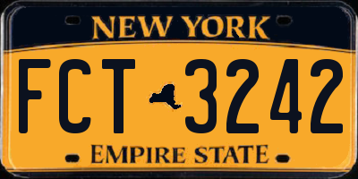 NY license plate FCT3242