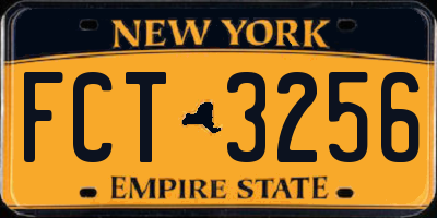 NY license plate FCT3256
