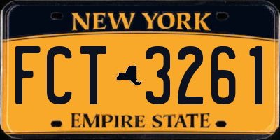 NY license plate FCT3261