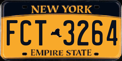 NY license plate FCT3264