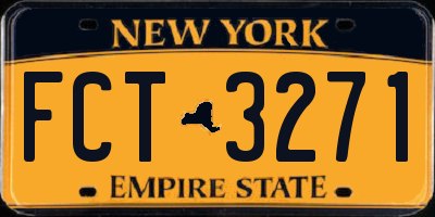 NY license plate FCT3271