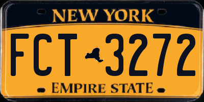 NY license plate FCT3272