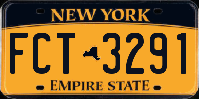 NY license plate FCT3291