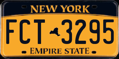 NY license plate FCT3295