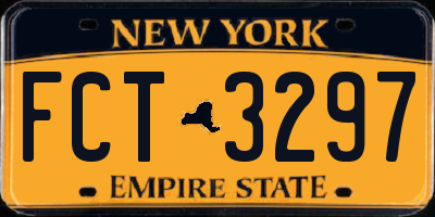 NY license plate FCT3297