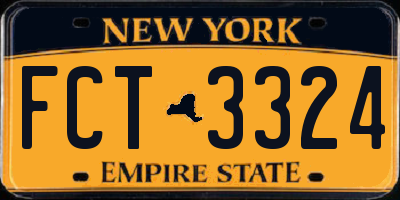 NY license plate FCT3324