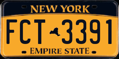 NY license plate FCT3391