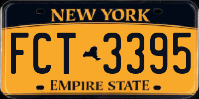 NY license plate FCT3395