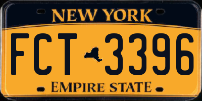 NY license plate FCT3396