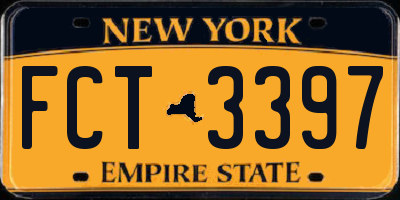 NY license plate FCT3397