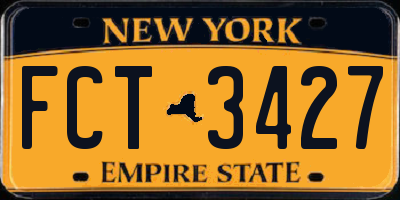 NY license plate FCT3427