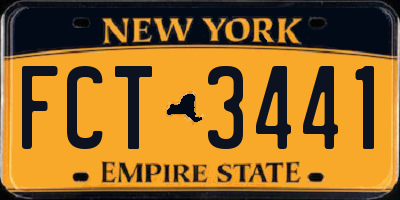 NY license plate FCT3441
