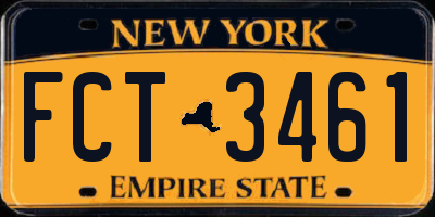 NY license plate FCT3461