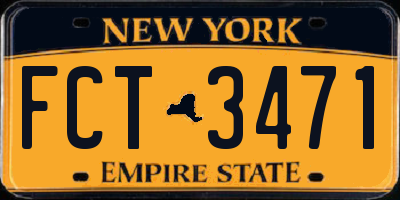 NY license plate FCT3471