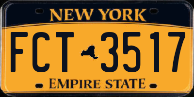 NY license plate FCT3517