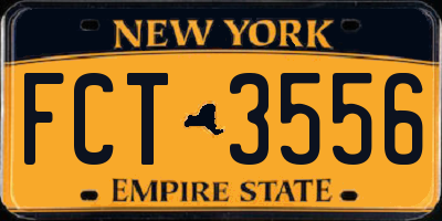 NY license plate FCT3556