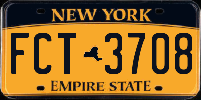 NY license plate FCT3708
