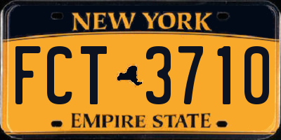 NY license plate FCT3710