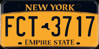 NY license plate FCT3717