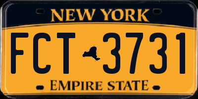 NY license plate FCT3731