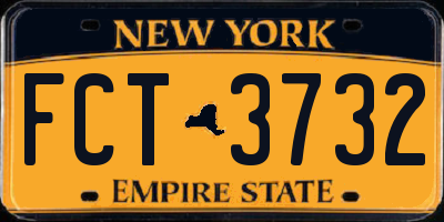 NY license plate FCT3732